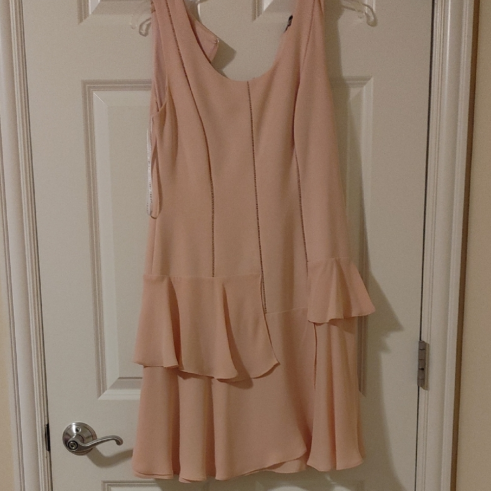 Ivanka Trump Asymmetrical Peach Dress